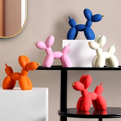 Ballonhundefigur mit goldener Schnauze