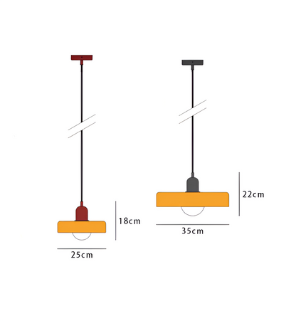 Verstellbare bunte Glas-Pendelleuchte – Moderne Hängelampe für Esszimmer & Wohnbereiche