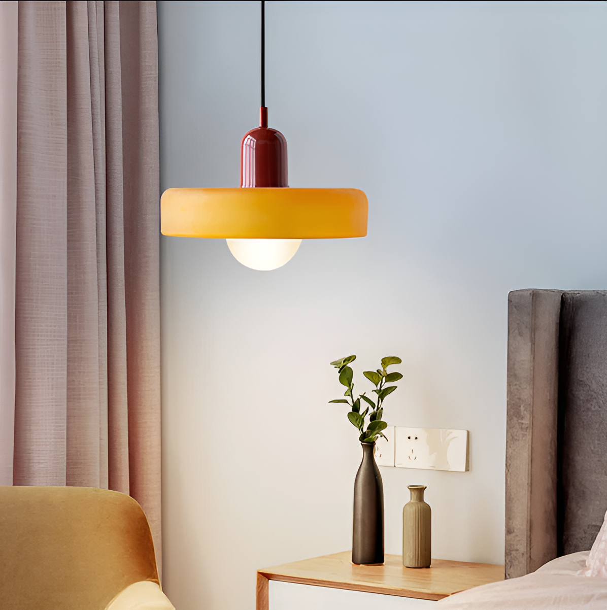 Verstellbare bunte Glas-Pendelleuchte – Moderne Hängelampe für Esszimmer & Wohnbereiche