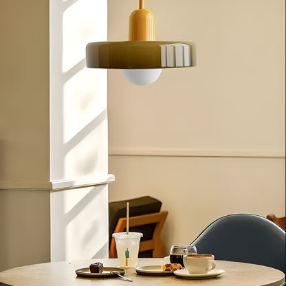 Verstellbare bunte Glas-Pendelleuchte – Moderne Hängelampe für Esszimmer & Wohnbereiche